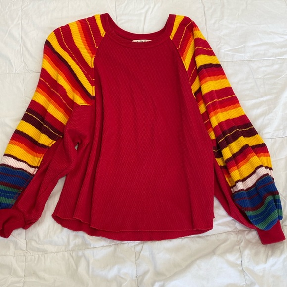 NWOT Free People Rainbow Dreams Sweater - Picture 4 of 7